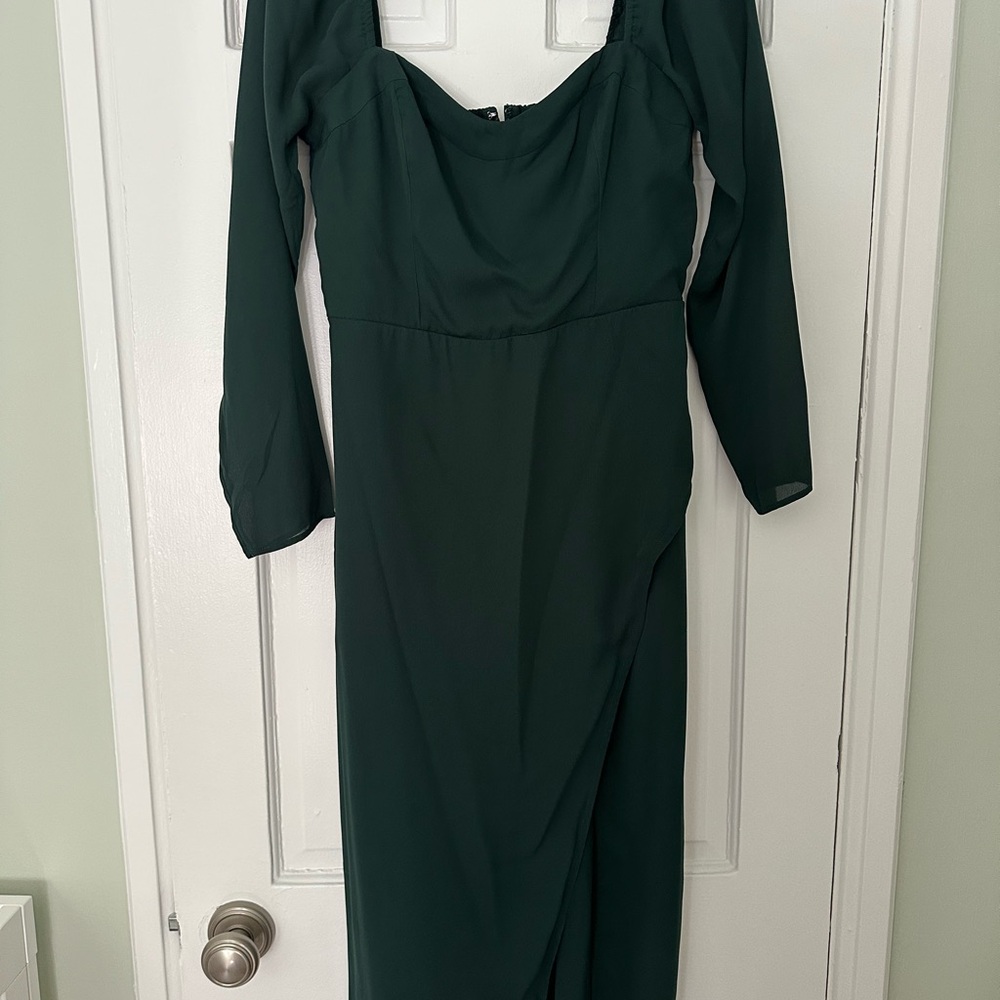 The A&F Camille Long-Sleeve Midi Dress